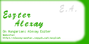 eszter alexay business card